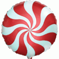 Red Candy Swirl Willy Wonka Balloon